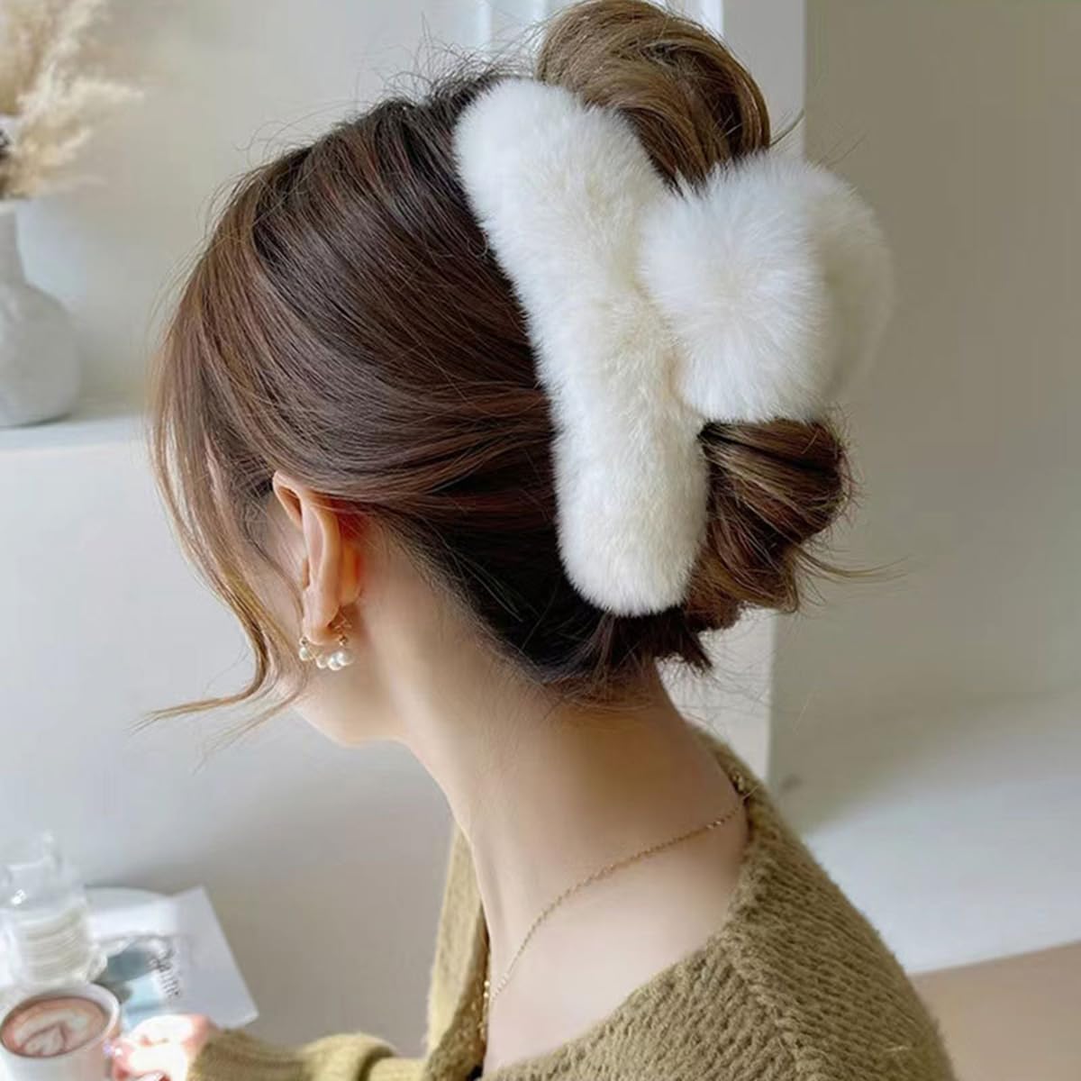 Faux Fur Charm Clips