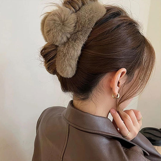 Faux Fur Charm Clips