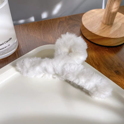 Mini Velvet Fluff Claw Clips