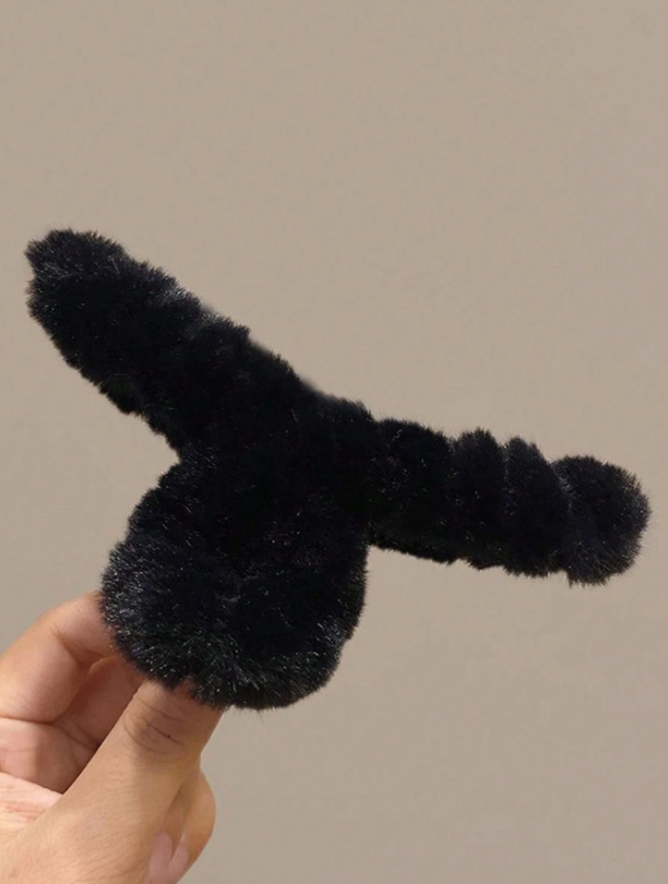 Velvet Fluff Claw Clips