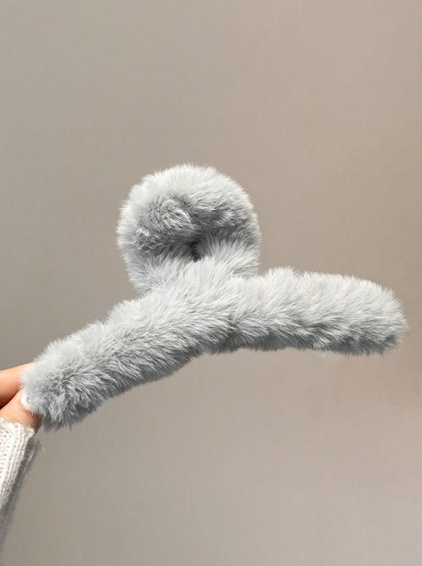 Velvet Fluff Claw Clips